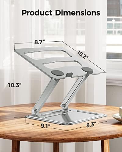 LORYERGO ergonomic computer stand showing silicone anti slip pads