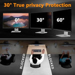 NeoBluTech desktop screen protector film showcasing the matte anti glare side versus the glossy finish side.