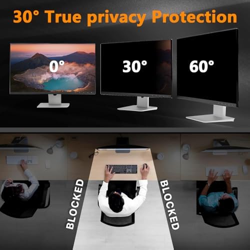 NeoBluTech desktop screen protector film showcasing the matte anti glare side versus the glossy finish side.