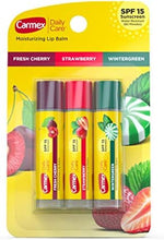 Carmex Fresh Cherry lip balm stick application