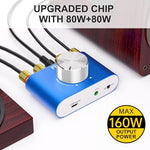 Facmogu F900S blue portable wireless sound amplifier displaying compact palm sized design