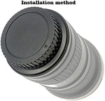 Rear camera lens cap replacements set of four individual pieces for DSLR photography maintenance