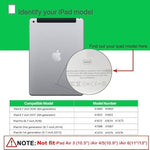 Suplik durable child safe EVA rubber protective tablet cover back view displaying dual folded kickstands