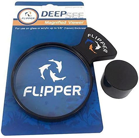 FL!PPER optical glass viewer being positioned hands free for close up macro aquarium photography.