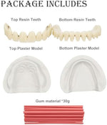Instructional view of Brige custom fit denture set