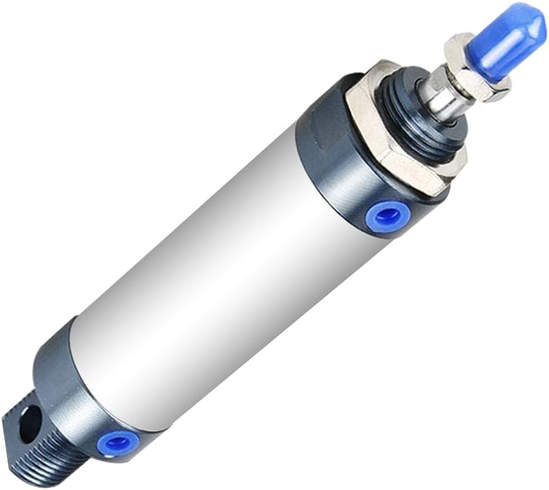 Beduan mini pneumatic air cylinder front view showing aluminum body