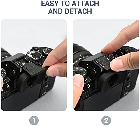 JJC thumb support grip side angle view highlighting the sleek matching design profile.