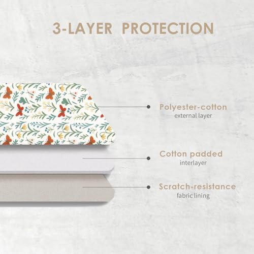 White floral patterned Kindle envelope case for Paperwhite