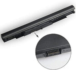 SML four cell rechargeable laptop battery lying flat on an organized work surface