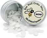 Bee Well Ortho Wax pre-cut pieces in aluminum container