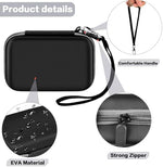 Grapsa universal electronic accessories bag close up of the reinforced detachable travel wrist strap.
