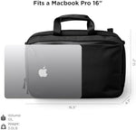 ALPAKA Elements Tech Brief Pro converted into a professional commuter backpack view