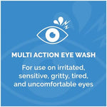 Reusable ergonomic eye bath included with Optrex 300ml wash.