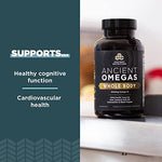 Ancient Nutrition omega-3 fish oil softgels close up