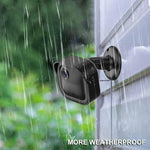 Weather resistant security camera housing showing seamless fit for home protection