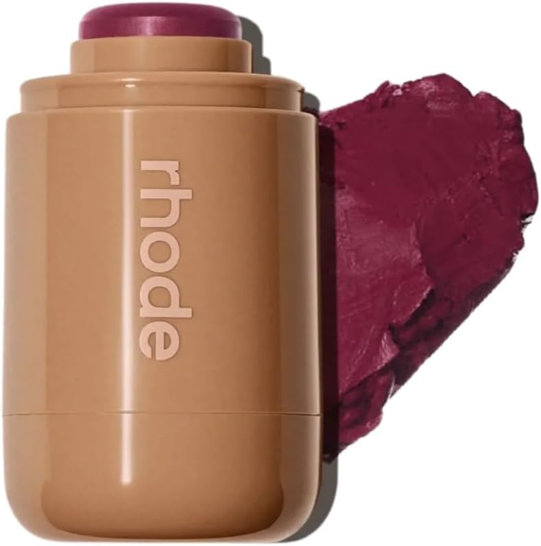 Rhode Pocket Blush Plum front view hydrating cream blush stick