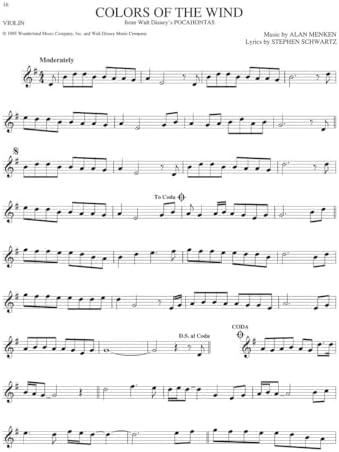 The Big Book of Disney Songs Violin Sheet Music Songbook | 70+ Instrumental Solos | Includes Beauty and the Beast, Can You Feel the Love Tonight, Under the Sea, A Whole New World - Image 4