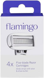Flamingo 5-blade women's razor cartridges for a close shave