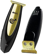 4MAS Bullseye professional beard grooming tool showcasing the target logo and sleek gold accents.