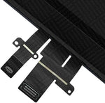 Rear view of aluminum laptop screen assembly in Midnight finish