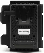 ZTIANFOTO FusionRig cinema camera rig adapter showing the side placement of the four D-Tap outputs.