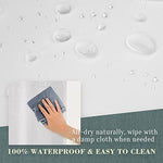 Reinforced top header design of the ABLUEN PVC free hookless curtain