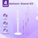 Components of the Aobor balloon stand kit including poles and cups