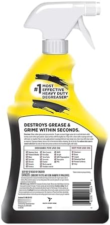 Easy-Off kitchen degreaser spray bottle for removing stubborn oil stains