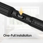 Diagram showing the one-pull extension system on ZipGlo rod