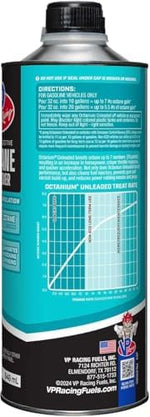 High performance fuel additive VP Racing 29505 for increasing octane numbers.