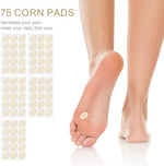 Close up of soft yellow corn protector pads showing adhesive backing.