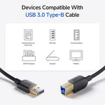 Cable Matters SuperSpeed USB 3.0 Type A to B Cable in Black 10 Feet - Image 5