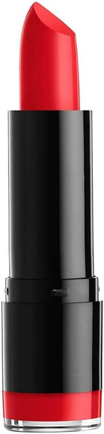 Cosmetic tube of pink lipstick upright angle