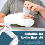 Flexible vet wrap bandage being used safely on a domestic pet paw.