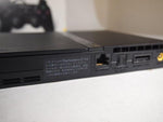 Sony PlayStation 2 SCPH-75000 series silver metallic retro gaming system top profile