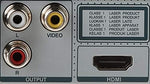 LG 1080p upconverting DVD media player showing rear connection panel including HDMI output interface.