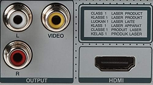 LG 1080p upconverting DVD media player showing rear connection panel including HDMI output interface.