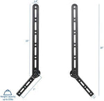 VIVO MOUNT-SPSB2 television audio brackets attached below a wall mounted screen