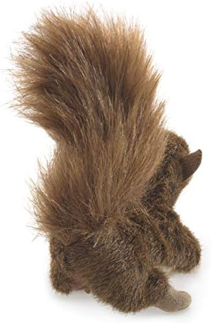 Folkmanis miniature animal puppet slipped onto a finger demonstrating interactive storytelling play.