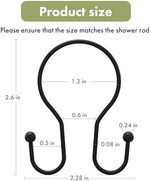AmazerBath rust proof shower rings set of 12 for bathroom decoration