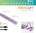 Lavender Mighty Bright wearable craft light showing twelve LED heads