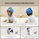 Back view showing adjustable Velcro strap of baby helmet