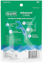 Ergonomic control grip handle of GUM dental floss picks