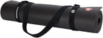 Manduka mat carrier worn hands free across body model view