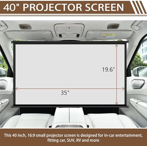 Side profile of the wrinkle free self tensioning fabric layer on the FEIJAZUM sixteen by nine vehicle screen