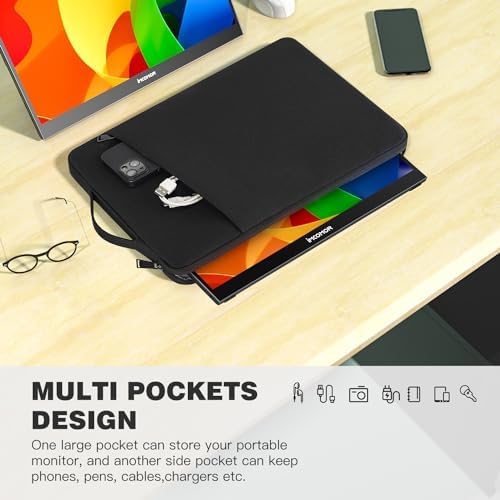 imComor electronic accessories storage pocket with cables and chargers