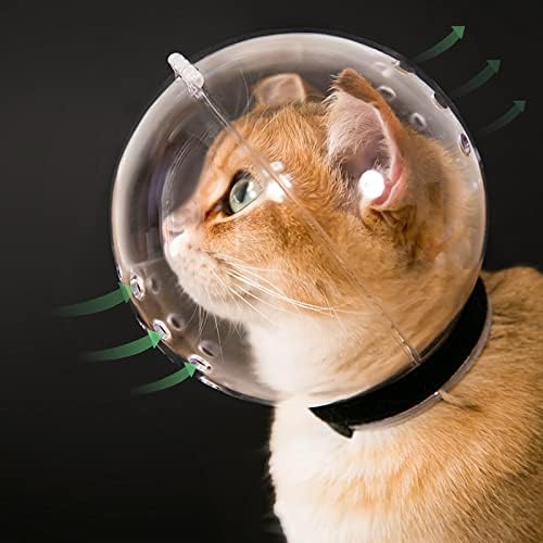 Hoqqf clear cat bubble mask with twenty-four air vents for grooming