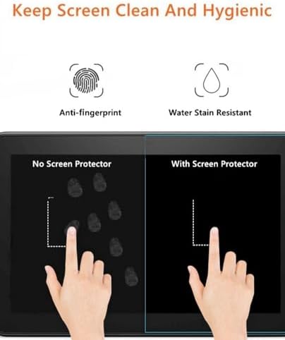 Close up of anti-glare screen protector on Kobo Clara