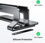 UGreen premium aluminum vertical notebook stand highlighting internal protective silicone padding