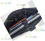 WUHBJJXY professional commuter bag back panel overview with luggage strap detail